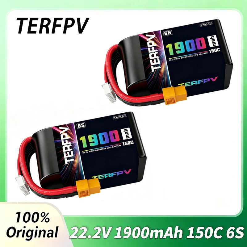 Drone Battery Plate - 1/2 stuks TERFPV Lipo 6S 1900mAh