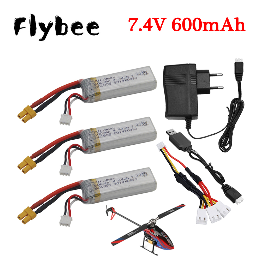 7.4V 600mAh Lipo Batterij + 7. - Drone Battery Charger recensie en prijs