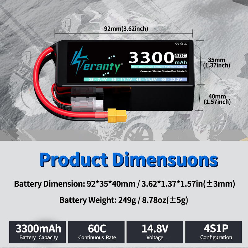 TERANTY 4S 3300mAh Lipo Batter - Drone Battery Plate recensie en prijs